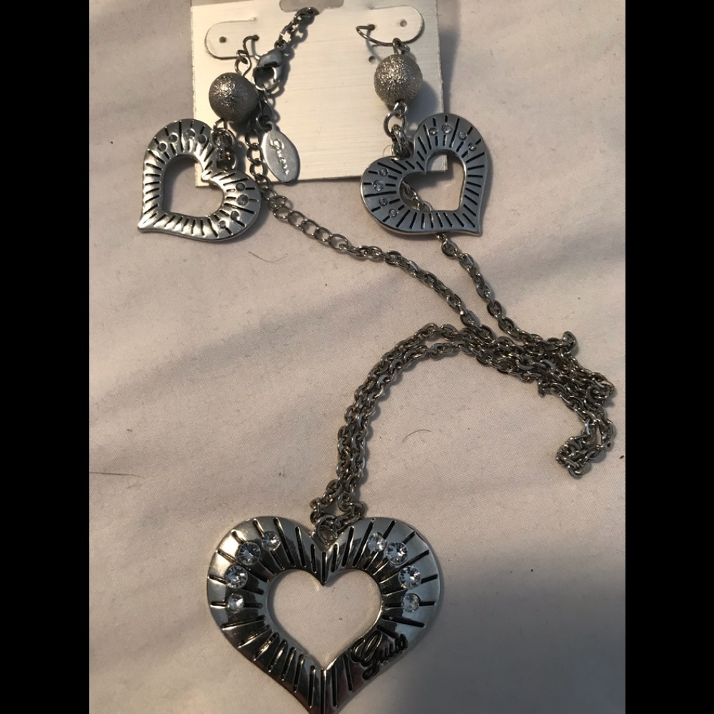 Guess necklace with matching earrings